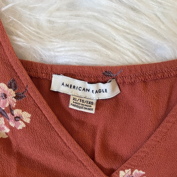 Rust Floral Romper - Picture 2 of 2